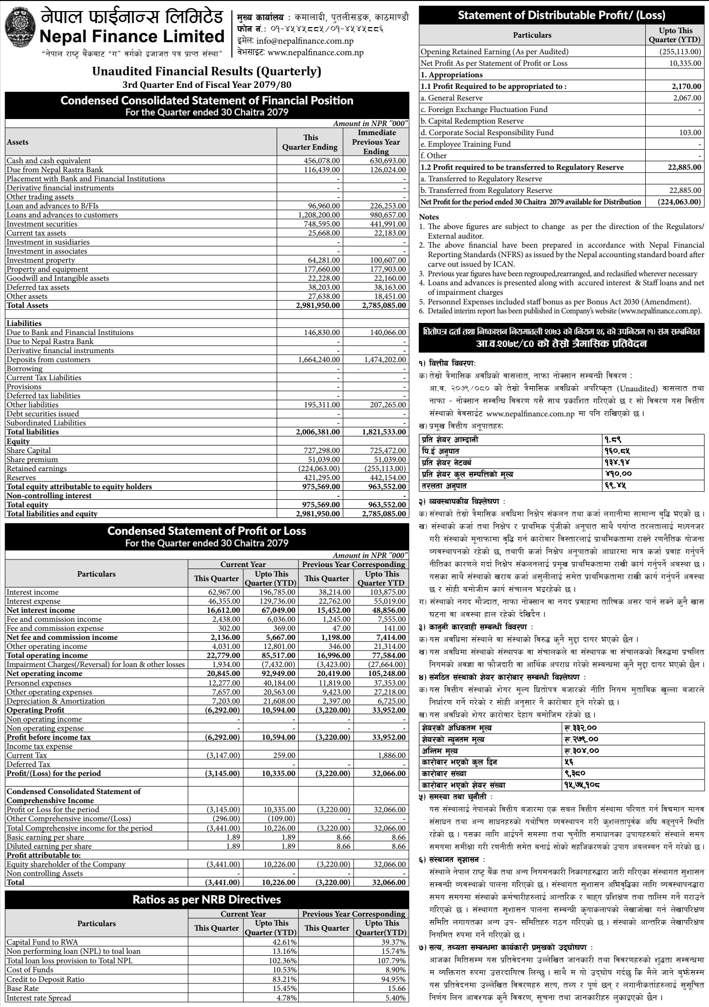 Image of FY 2079-80 : Q3 Report : Nepal Finance Limited (NFS)