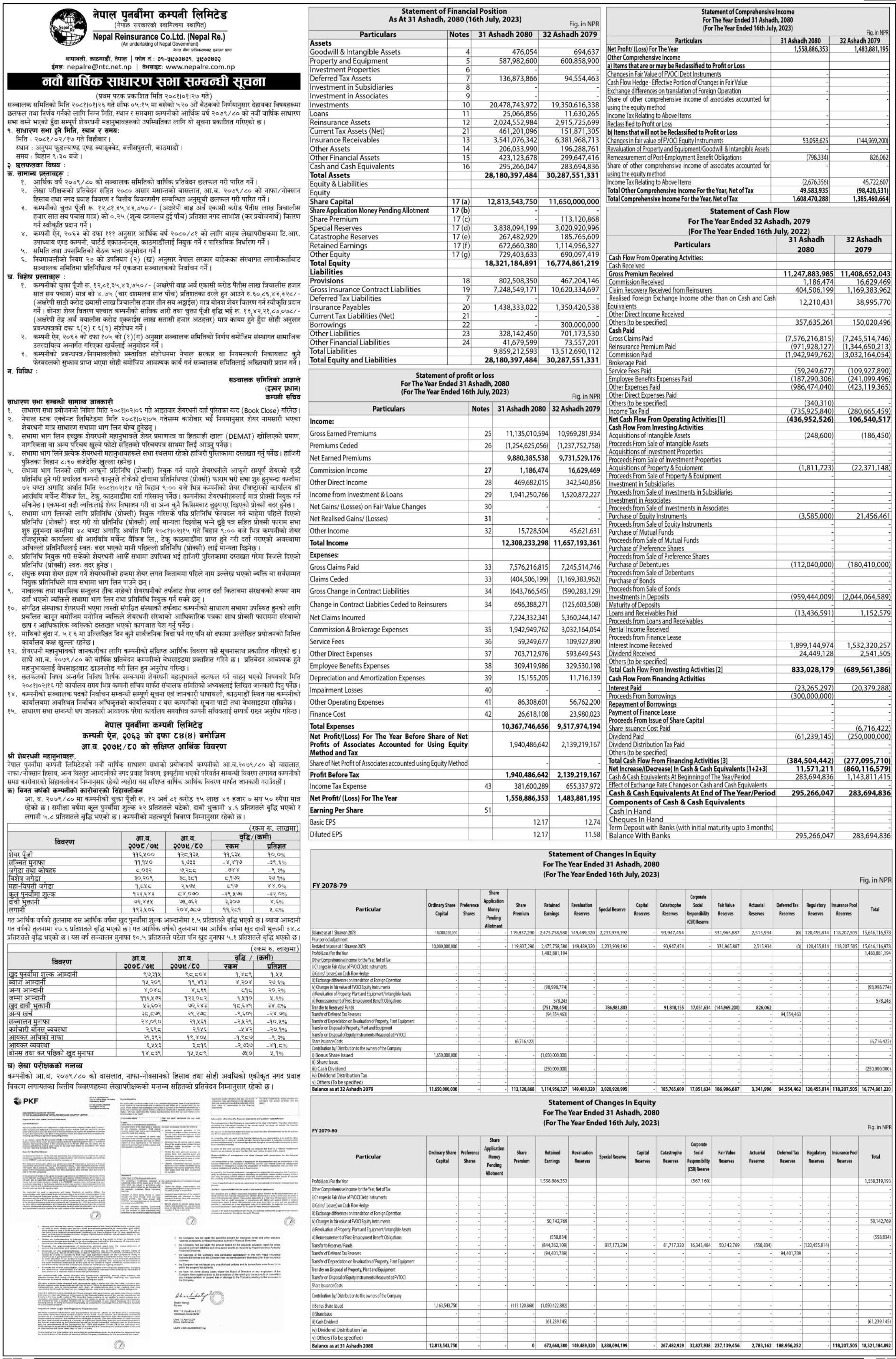 Image of 9th AGM Notice: Nepal Reinsurance Company Ltd. (NRIC)