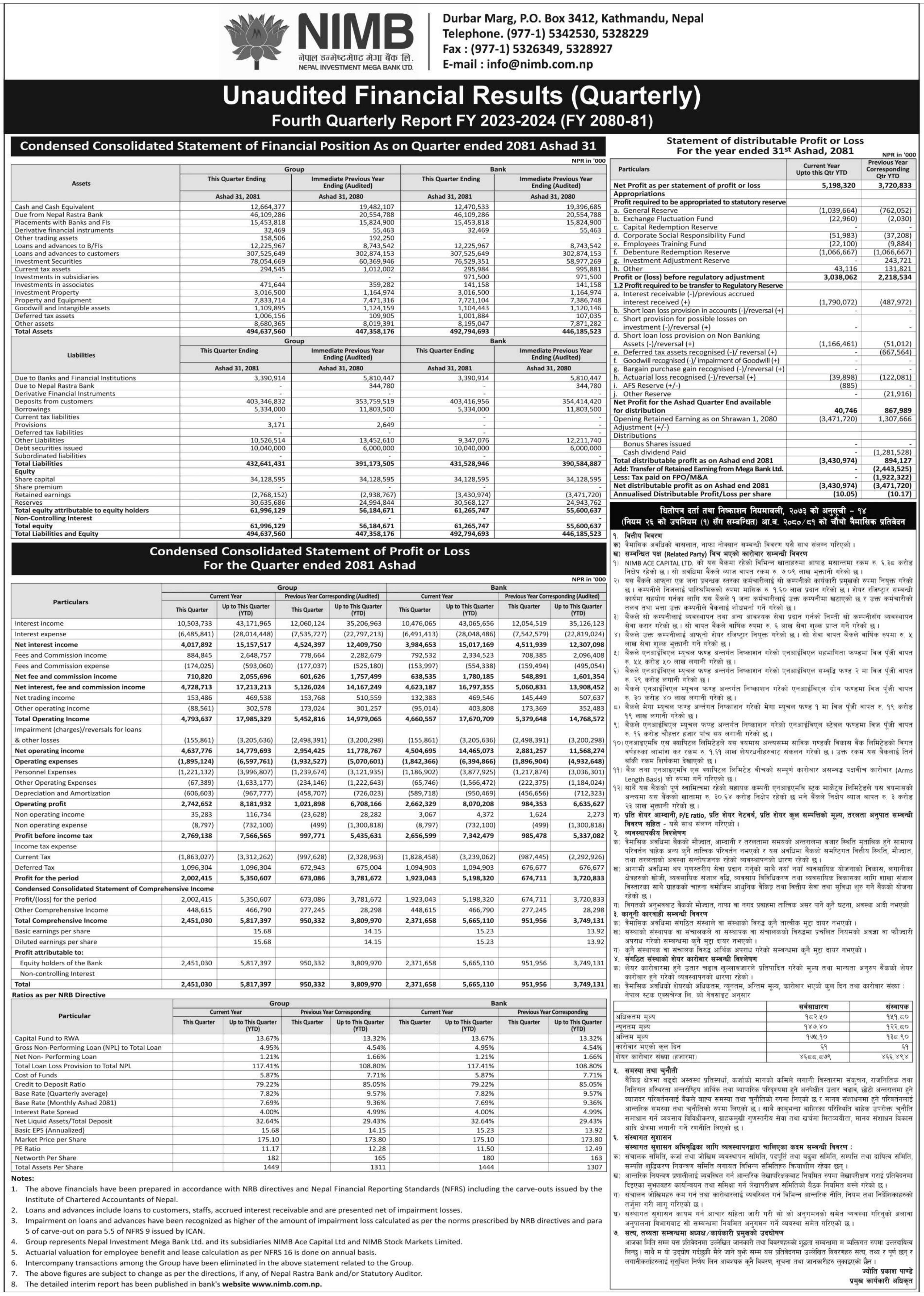 Image of FY 2080-81: Q4 Report: Nepal Investment Mega Bank Ltd. (NIMB)