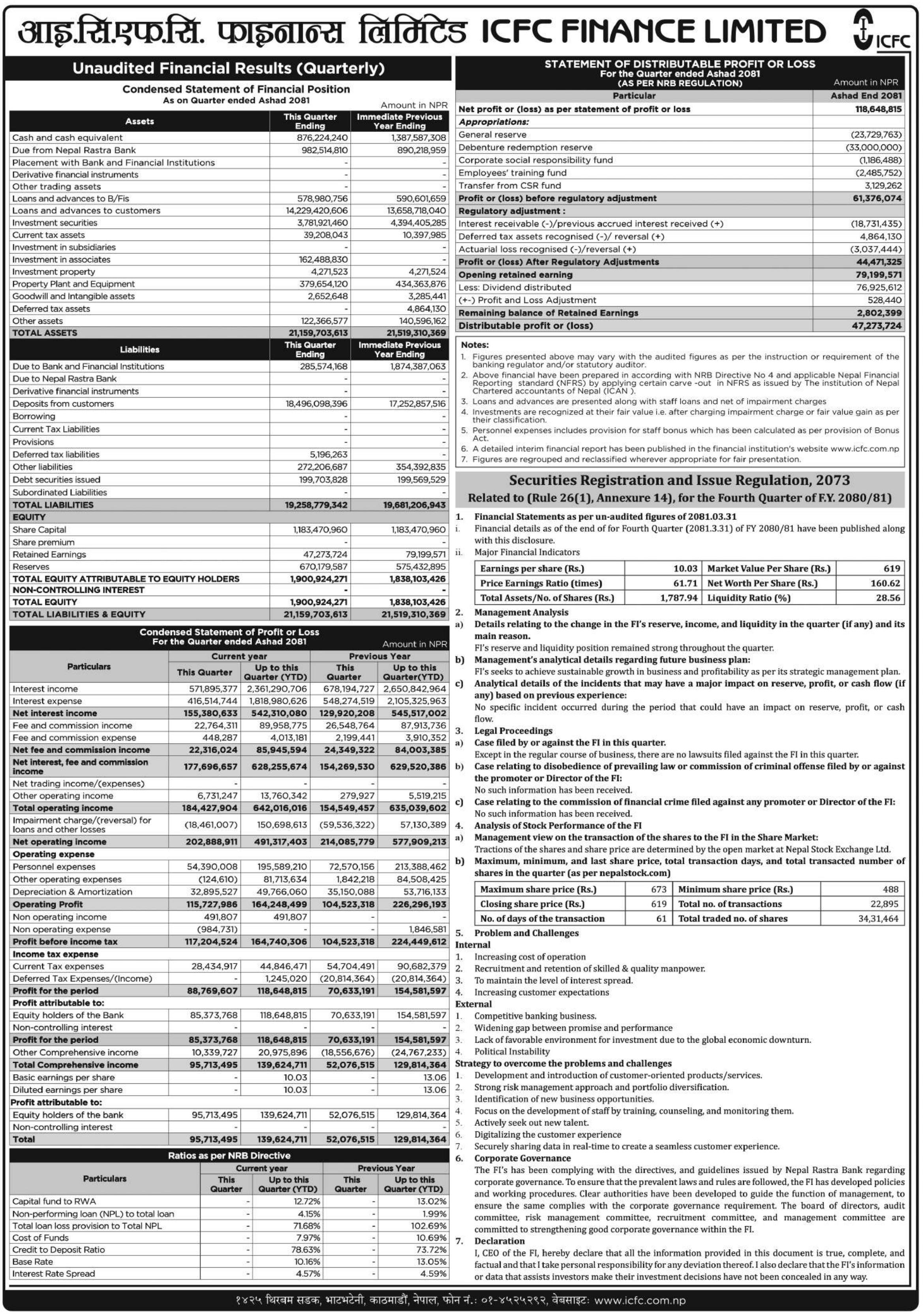 Image of FY 2080-81: Q4 Report: ICFC Finance Ltd. (ICFC)