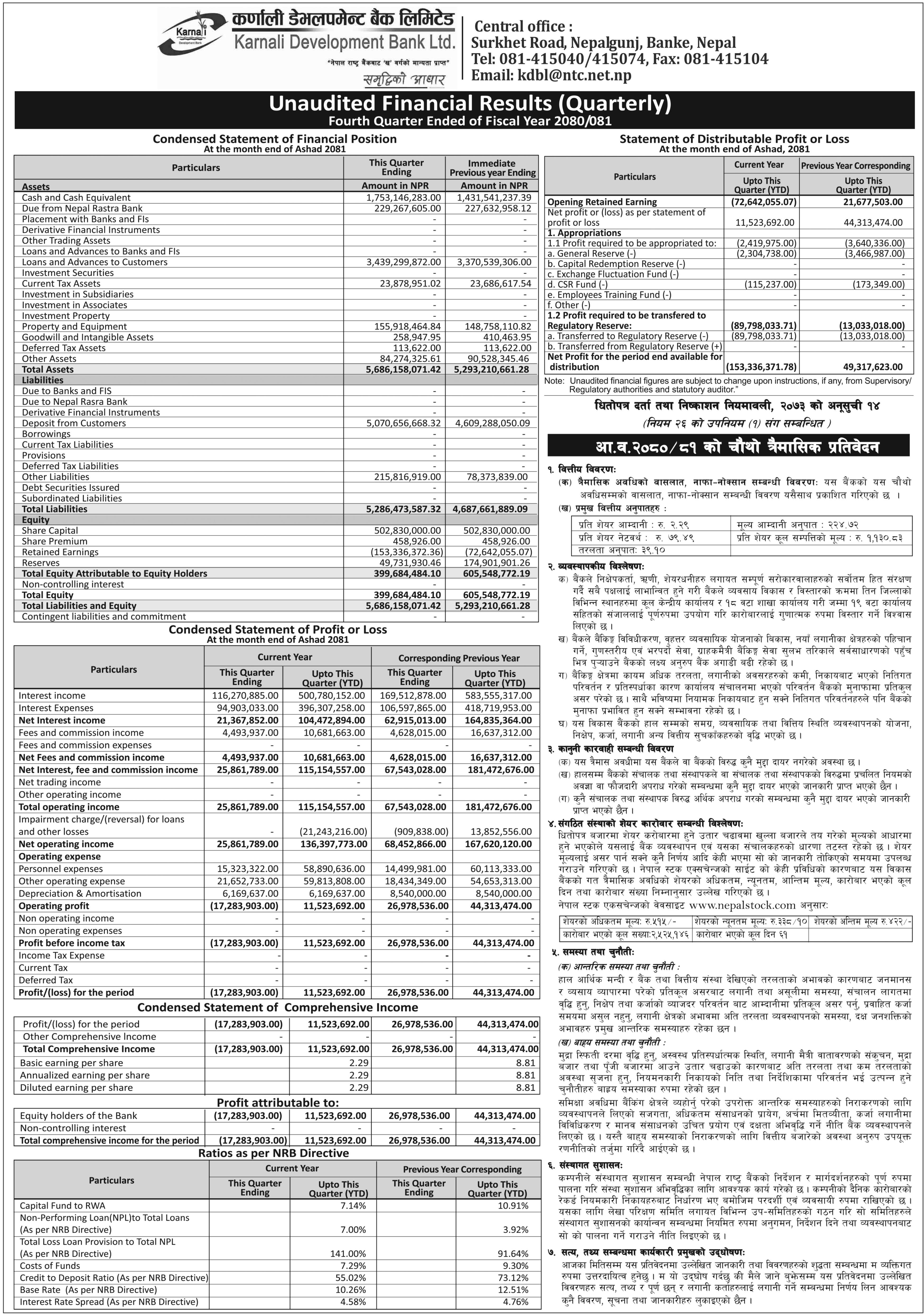 Image of FY 2080-81: Q4 Report: Karnali Development Bank Ltd. (KRBL)