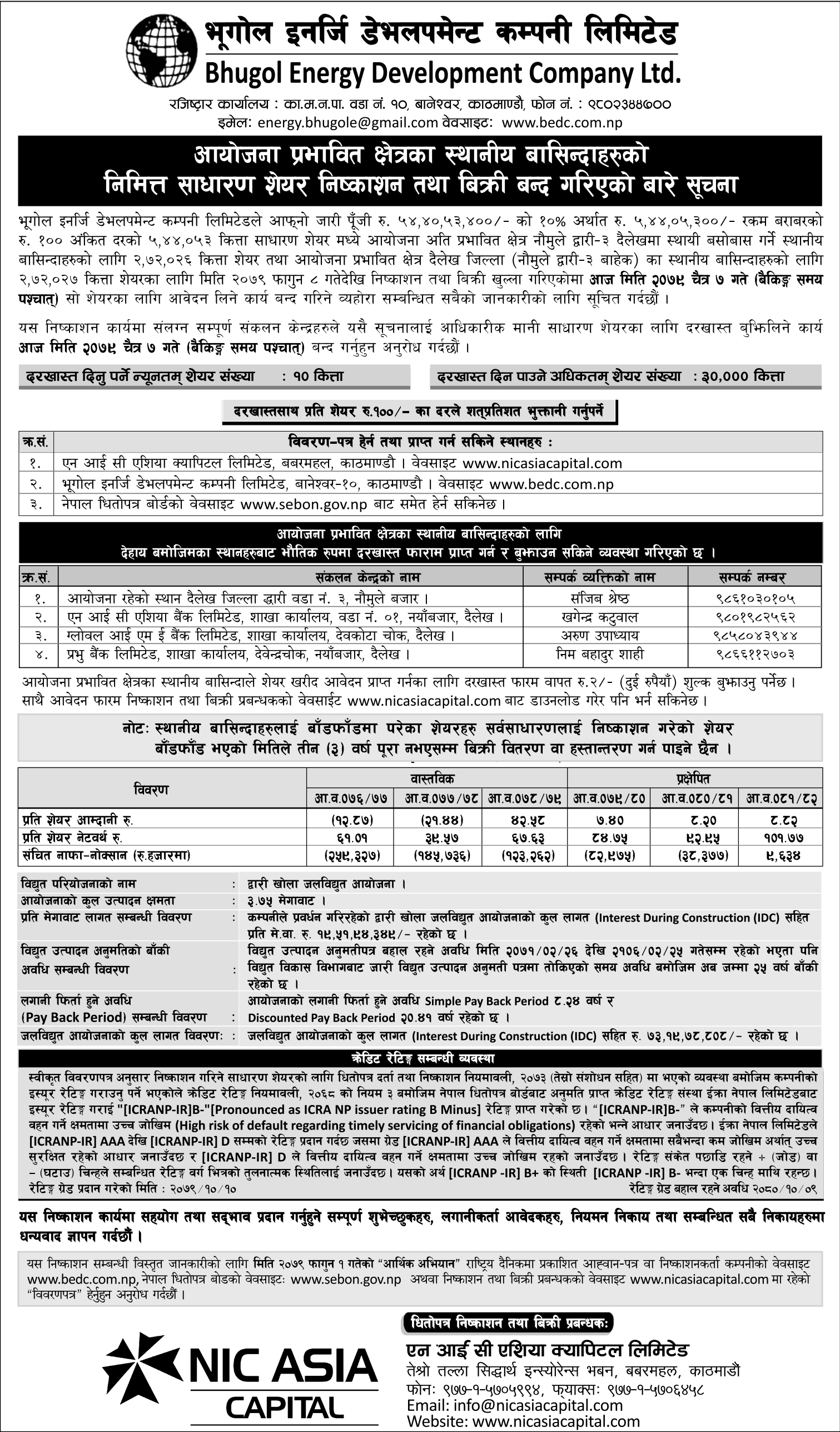 Image of Closing of IPO (Project Affected Area) : Bhugol Energy Development Company Limited